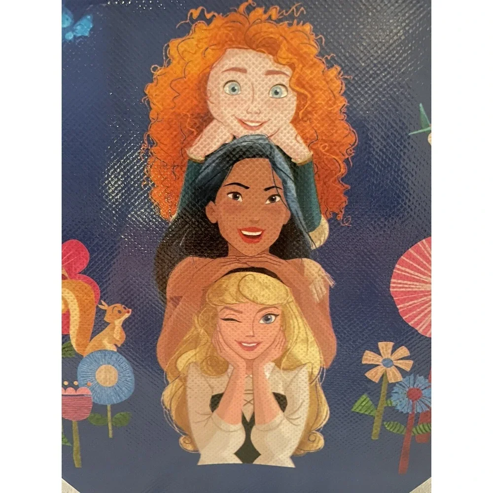 NEW Disney Princess 2 Pack Mini Reusable Halloween Bags w/ Handles Pink/Blue